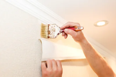 Pose de papier peint à Savins — revêtements muraux et toiles de verre